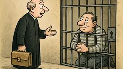 Witz: Der Pfarrer besucht ein Gefängnis