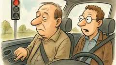 Witz: Sitzt ein Fahrer an der Ampel…