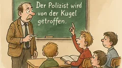 Witz: Der Lehrer fragt nach dem Satzgegenstand