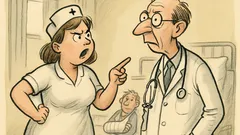 Witz: Empört kommt die junge Krankenschwester zum Arzt