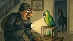 Witz: Ein Einbrecher steigt in ein leeres Haus