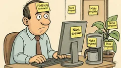 Witz: Neulich treffe ich unseren Haftzettel-Helden im Büro