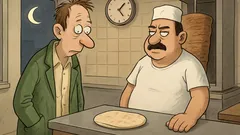 Witz: Ein Mann kommt spätabends in einen Dönerladen