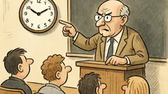 Witz: Ein Professor entlässt um Viertel vor fünf