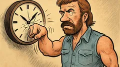 Witz: Chuck Norris schlägt die Zeit tot…