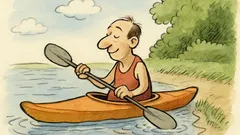 Witz: Flachwasserpaddler – immer schön in Ufernähe