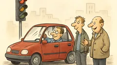 Witz: Ein Autofahrer steht an der Ampel …