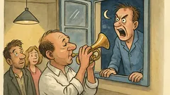 Witz: Nachts fragt ein Gast nach Uhrzeit