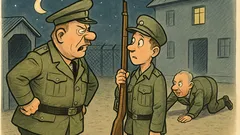 Witz: Spieß fragt Rekruten: Was tun Sie nachts?