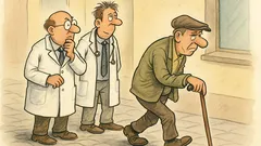 Witz: Zwei Ärzte sehen einen Hinkenden