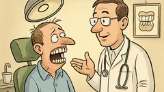 Witz: Unsicher sagt der Patient zum Zahnarzt