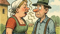 Witz: Stinkt der Bäuerin aus dem Mund...