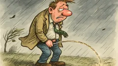 Witz: Ein Mann steht betrunken im Sturm...