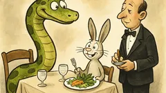 Witz: Eine Anakonda und ein Hase im Restaurant
