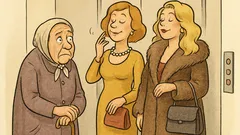 Witz: Eine Oma steht im Fahrstuhl