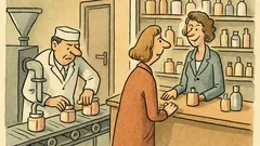 Witz: Eine Kosmetikverkäuferin verkauft Hoffnung auf Schönheit