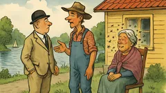 Witz: Ein reicher Mann kauft Sommerhaus am See