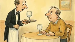 Witz: Fragt der Ober: „Ihr Glas leer?“