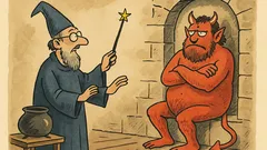Witz: Magier spricht: „Ich verbanne den Dämon“