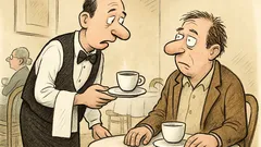 Witz: Im Café: Kaffee ohne Sahne, bitte