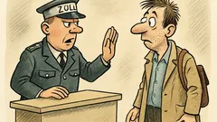 Witz: Stopp! Hier ist der Zoll, öffnen…