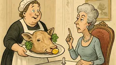 Witz: Johanna, wenn Sie heute Abend den Kalbskopf