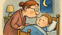 Witz: Meine Frau nennt mich Gute-Nacht-Kuss-Geber