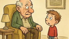 Witz: Fragt der Enkel den Großvater: Opa, warum?