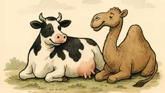 Witz: Eine Kuh und ein Kamel…