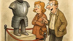 Witz: Im Museum fehlt die Ritterrüstung hinten