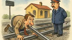 Witz: Ein Mann rennt zum Bahnhof, beißt