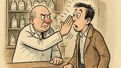 Witz: Kunde verlangt in Apotheke Mittel gegen Schluckauf