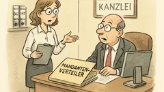 Witz: Neue Assistentin fragt nach Mandanten-Verteiler