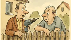 Witz: Nachbar, leihst du mir deinen Bohrer?