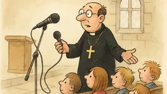 Witz: Pfarrer im Kindergottesdienst: Mikrofon kaputt