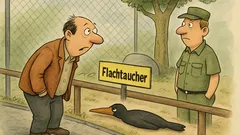 Witz: Ein Mann steht im Zoo vor