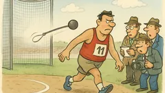 Witz: Montenegriner wirft den Hammer viel zu weit