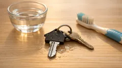 Hausschlüssel reinigen mit Weißweinessig: so bekommst du Keime und Fettfilm schnell weg