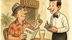 Witz: Ein deutscher Tourist sitzt in einer Bar