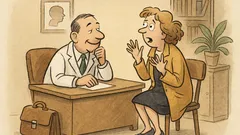 Witz: Eine Dame beim Psychiater: „Herr Doktor…“