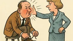 Witz: Ein Mann fängt mit Schnürsenkeln an