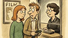 Witz: An der Kinokasse fragt Paulchen Jutta