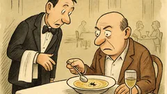 Witz: Herr Ober, was macht die Fliege?