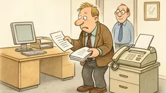 Witz: „Anlage siehe Fax“ – er geht los