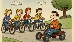 Witz: Alle Kinder fahren Fahrrad, nur Edgar...