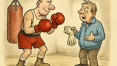 Witz: Mein Gegner ist ein Mit-Samthandschuhen-Anfasser