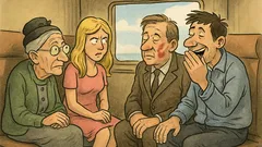 Witz: Im Zugabteil wird’s plötzlich stockfinster…