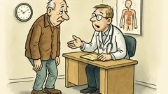 Witz: Der Arzt sagt: „Viel früher!“