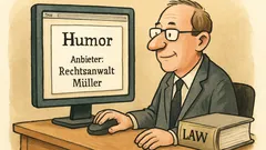 Witz: Auf der Kanzlei-Homepage steht unter Humor