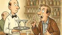 Witz: In einer Bar gibt Brösel an